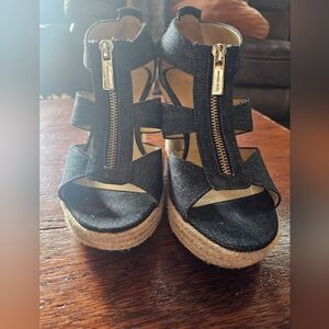 Michael Kors zipper denim sandals